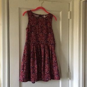 Target purple print tank top dress size medium
